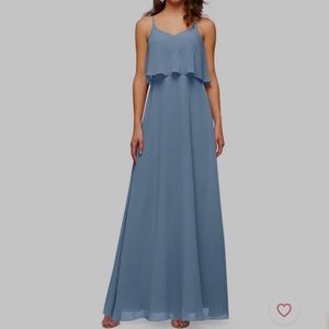 Azazie “Desiree” size4 Dusty Blue Bridesmaids dress w/ No Alterations!